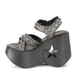 Glitter 13 cm Demonia DYNAMITE-02 scarpe lolita sandali con zeppa