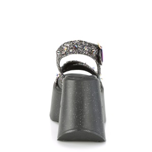 Glitter 13 cm DemoniaCult DYNAMITE-02 scarpe lolita sandali con zeppa