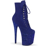 Glitter Faux Suede 20 cm FLAM-1020FSMG3 Exotic pole dance ankle boots