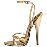 Gold 15 cm DOMINA-108 fetish high heeled shoes