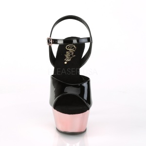 Gold 15 cm Pleaser KISS-209 Chrome Platform High Heels