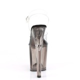 Gray transparent 20 cm XTREME-808T Exotic stripper high heel shoes