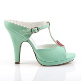 Green 10 cm retro vintage SIREN-09 Women Mules Shoes