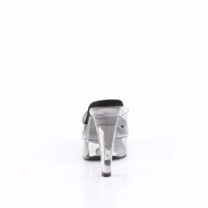 Grigio 13 cm MARTINI-501 ciabatta tacco alto trasparente