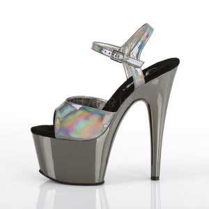 Grigio 18 cm ADORE-709HGCH Ologramma plateau sandali donna con tacco