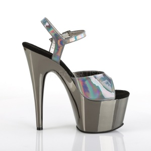 Grigio 18 cm ADORE-709HGCH Ologramma plateau sandali donna con tacco