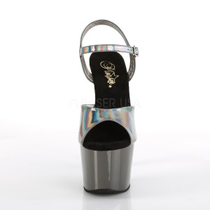 Grigio 18 cm ADORE-709HGCH Ologramma plateau sandali donna con tacco