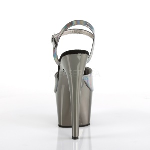 Grigio 18 cm ADORE-709HGCH Ologramma plateau sandali donna con tacco