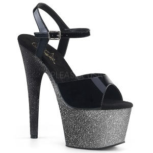 Grigio 18 cm ADORE-709OMBRE scintillare plateau sandali donna con tacco