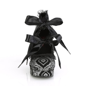 Grigio 9,5 cm DEMONIA GOTHIKA-53 scarpe plateau gotico