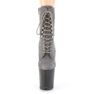 Grigio Scamosciati 20 cm FLAMINGO-1020FST stivaletti piattaforma exotic pole