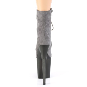 Grigio Scamosciati 20 cm FLAMINGO-1020FST stivaletti piattaforma exotic pole