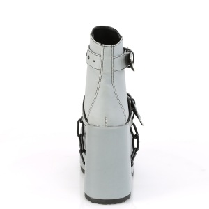 Grigio Vegano 13 cm CAMEL-205 stivaletti demoniacult con plateau