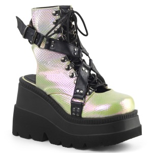 Hologram 11,5 cm SHAKER-56 lolita ankle boots wedge platform