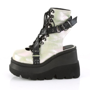 Hologram 11,5 cm SHAKER-56 lolita ankle boots wedge platform