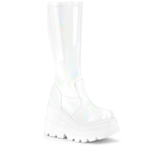 Hologram 11,5 cm SHAKER-65-2 demonia knee boots wedges platform