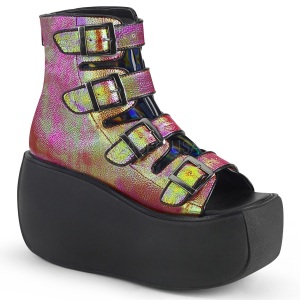 Hologram 9 cm VIOLET-150 open toe ankle booties