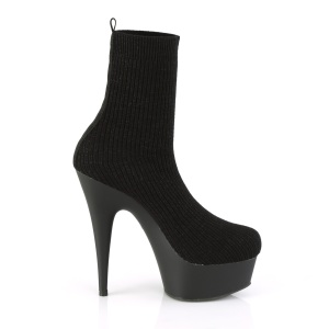 Knit sock booties 15 cm DELIGHT-1002-2 platform stretch ankle booties