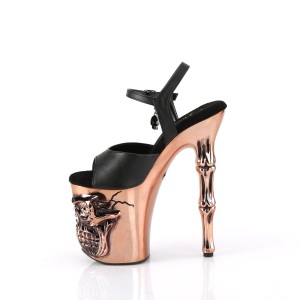 LED Plateau cranio 20 cm pleaser scarpe tacco alto cromo - brass