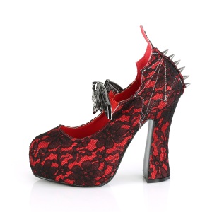 Lace Fabric 13 cm DEMON-18-2 gothic pumps with hidden platform