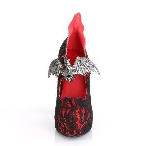 Lace Fabric 13 cm DEMON-18-2 gothic pumps with hidden platform