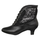 Lace fabric black 5 cm DAME-05 Victorian ankle boots vintage