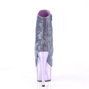 Lavanda strass stivaletti pleaser con plateau e tacco 18 cm ADORE-1020CHRS