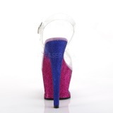 Lavender glitter 18 cm Pleaser MOON-708OMBRE Pole dancing high heels shoes