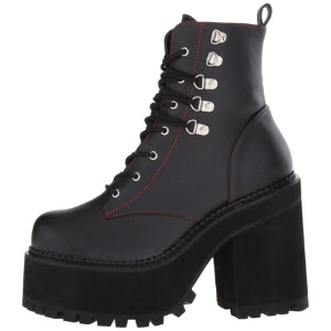 Leatherette 12 cm ASSAULT-100 goth lolita platform ankle boots