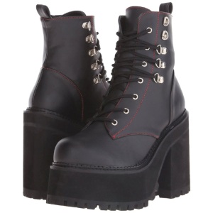 Leatherette 12 cm ASSAULT-100 goth lolita platform ankle boots