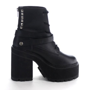 Leatherette 12 cm ASSAULT-101 goth lolita platform ankle boots