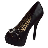 Leatherette 13,5 cm PIXIE-15 womens peep toe pumps shoes