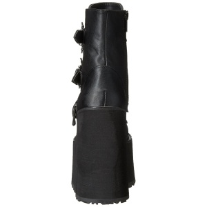 Leatherette 14 cm SWING-103 goth ankle boots wedge platform