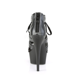 Leatherette 15 cm DELIGHT-693 platform pleaser sandals