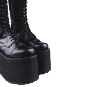 Leatherette 15 cm MEGA-602 Platform Mens Gothic Boots