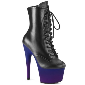 Leatherette 18 cm ADORE-1020BP pleaser ankle boots with platform