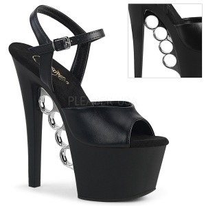 Leatherette 18 cm KNUCKS-709 platform pleaser high heels shoes