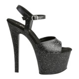 Leatherette 18 cm Pleaser SKY-309MMG glitter high heels shoes