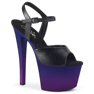 Leatherette 18 cm SKY-309BP platform pleaser sandals