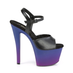 Leatherette 18 cm SKY-309BP platform pleaser sandals
