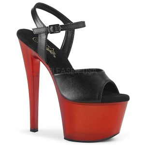 Leatherette 18 cm SKY-309T platform pleaser sandals