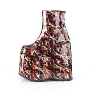 Leatherette 18 cm SLAY-204LBH lolita ankle boots platform