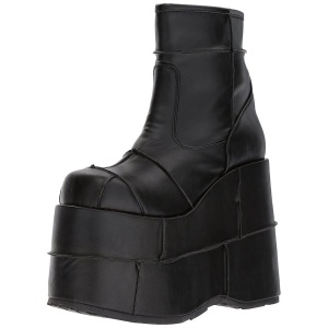 Leatherette 18 cm STACK-201 Platform Mens Gothic Ankle Boots
