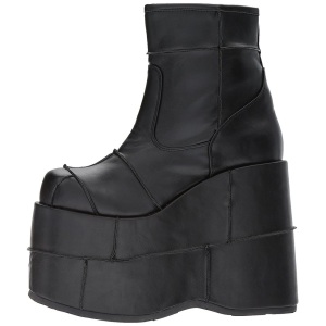 Leatherette 18 cm STACK-201 Platform Mens Gothic Ankle Boots