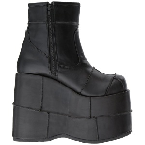 Leatherette 18 cm STACK-201 Platform Mens Gothic Ankle Boots