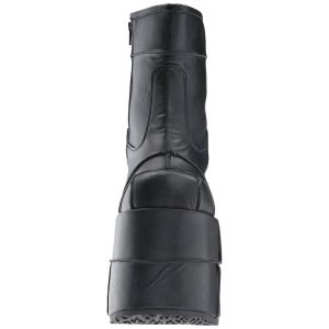 Leatherette 18 cm STACK-201 Platform Mens Gothic Ankle Boots