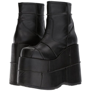 Leatherette 18 cm STACK-201 Platform Mens Gothic Ankle Boots