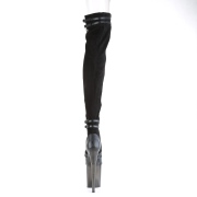 Leatherette 20 cm FLAMINGO-3027 overknee boots with laces