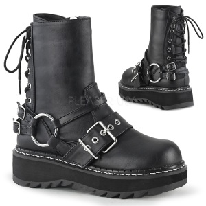 Leatherette 3 cm LILITH-210 lolita ankle boots platform