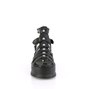 Leatherette 5 cm SLACKER-18 emo platform gladiator sandals